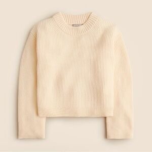 NWOT J. Crew Ribbed Cashmere Cropped Crewneck Sweater